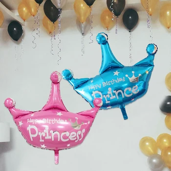 1бр Номер на стъпалото Корона алуминиево фолио ярки балони за сватбено парти за рожден ден Mylar балон фолио парти балон декорации