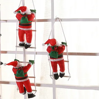 Коледни орнаменти Стълба за катерене Дядо Коледа Коледни елхи висулка висящи Начало 2024 Нова година детски играчки коледен декор подарък