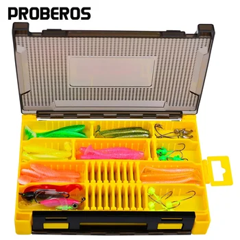 PROBEROS Риболовни принадлежности Box примамка за съхранение Двустранен отворен случай Сила контейнер примамки Gear Accesorios Pesca Комплект инструменти
