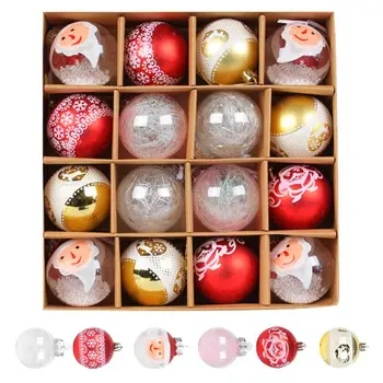 Коледна топка орнаменти Коледна украса 16бр Лъскави топки с флаш ефект и привличащ погледа цвят за коледно дърво