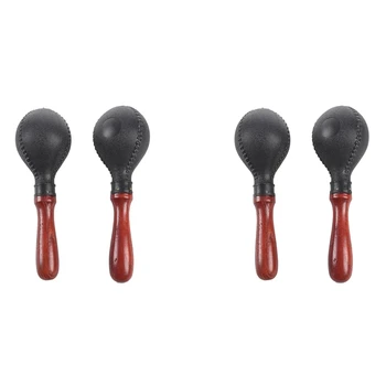 Professional 2Pair Of Maracas Shakers Rattles Sand Hammer Percussion Instrument Музикална играчка