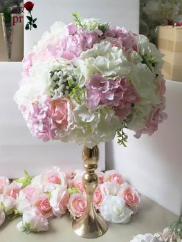 SPR NEWFree доставка!висококачествена сватбена изкуствена маса цвете топка сватбена маса централен фон арка цвете декорация
