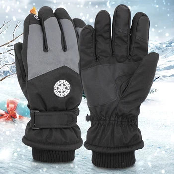 Зимни ски ръкавици Колоездене сензорен екран ръкавици за спорт на открито водоустойчиви ветроупорни термични ръкавици водоустойчиви топли дебели