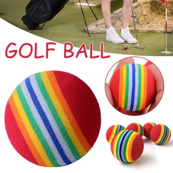 Закрит голф тренировъчна топка с цветна лента вътрешен открит заден двор голф топка голф оборудване