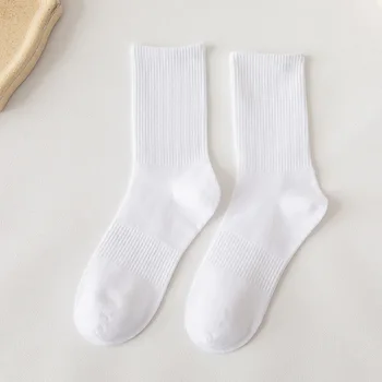 Мъжки чисти памучни чорапи през пролетта и лятото, мъжки чорапи с две игли Мъжка превенция на абсорбцията на пот