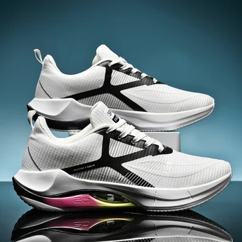 Carbon Plate Marathon Air Cushion Мъжки спортни обувки за бягане Дишаща лека дамска удобна атлетична маратонки без хлъзгане