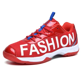 Hot Продажба Мъжки бадминтон Фитнес обувки Марка Спортен съд Обувка Дамски носими обувки за тенис на маса Дишаща Вътрешен корт Мъжки обувки