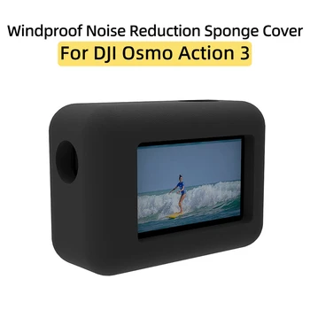 Windslayer за DJI Osmo Action 3 Предно стъкло пяна покритие гъба действие 3 спортна камера намаляване на шума ветроупорен случай аксесоари