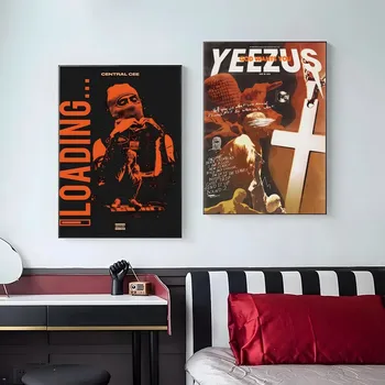 Хип-хоп рап поп певец Bad Bunny Kanye West плакат печат декоративни платно живопис хол спалня проучване стена дома декор