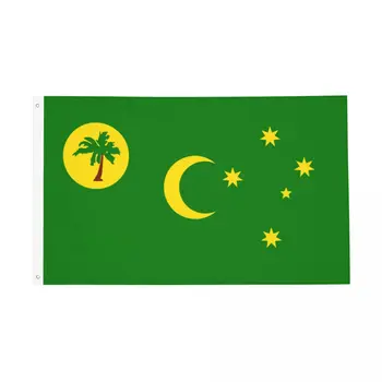 Национален флаг на Кокосовите острови Вътрешен външен банер полиестерна декорация двустранен 2x3 3x5 4x6 FT знамена