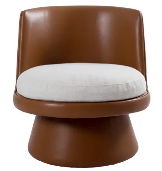 Nisco 360-градусови акцентни столове за домашен кръгъл остър стол