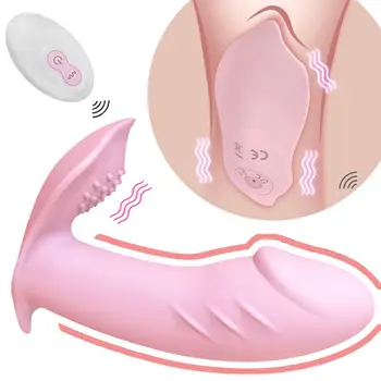 Пеперуда носими вибратори вибратори интимни fidget секс играчки за жени вагина стимулатор каишка на гащи женски мастурбатори 18