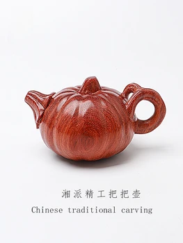 Работете с чайника, обработвайте парчетата, обработвайте чайника, окачете малкия чайник и играйте със статуята на дърворезбата Xianggong