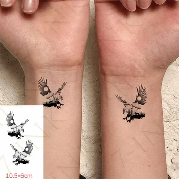Водоустойчив временен стикер за татуировка Орел пеперуда котка змия златна рибка боди арт грим фалшив Tatto флаш Tatoo за мъже жени