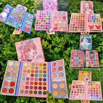 Boutique Kawaii Eye Shadow Plate Shimmer Matte Sequin Eyeshadow Colorful Stage Ball Dedicated Neon Eye Palette Beauty Makeup