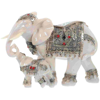слон орнаменти декор реколта животински украшение смола статуя късмет офис у дома
