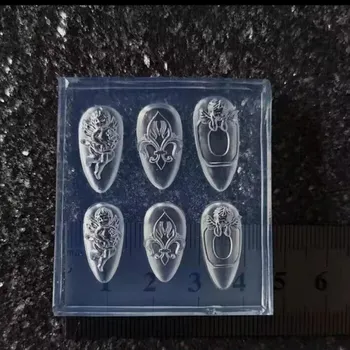 1pc Бароков ангел 3D акрил нокти мухъл нокти декорации нокти нокти DIY силиконови нокти щамповане плочи