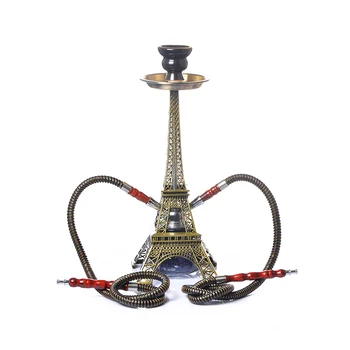 Айфеловата кула Арабска Шиша, Двойна тръба наргиле керамични купа аксесоари Подарък за рожден ден Декорация на дома