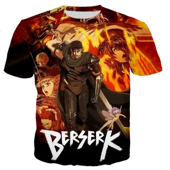 2023 Нов филм Berserk T Shirt Мъже / жени Нова мода Cool 3D Berserk отпечатана тениска Casual Style Streetwear Tops Дропшипинг