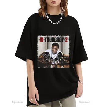 Youngboy Never Broke Again Ai Youngboy 2 Album Tour T Shirt Summer Fashion Тениска с къс ръкав Streetwear Graphic Print Tshirts