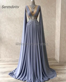 Serendipity Вечерна рокля с високо деколте Елегантна кристална A-линия فستان رسمي Парти рокля по поръчка на Саудитска Арабия за секси жени 2024