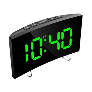 1 Комплект електронен часовник LED извит екран цифров будилник елегантен дизайн 24H дрямка часовник за дома спалня орнаменти