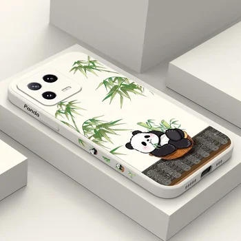 Panda кошница телефон случай за Xiaomi Mi 13 13T 12 12X 12T 12S 11 11T Ultra 10 10T 9 9T 9SE 8 Pro Lite течен силиконов капак