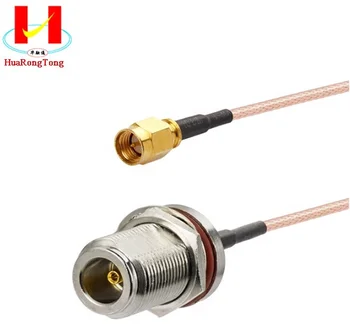 RF коаксиален кабел SFF-50-3 чист меден материал N мъжки щепсел към SMA женски жак пигтейл кабел