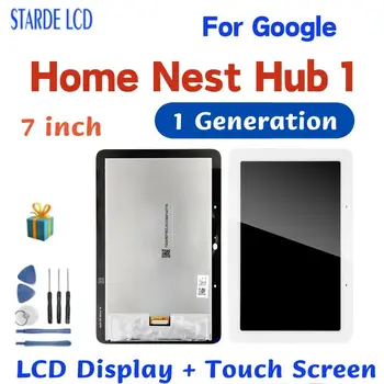 7 инча Оригинал за Google Home Nest Hub Първо поколение LCD дисплей Сензорен екран Дигитайзер Монтаж Ремонт Части Замяна