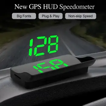 Нов V9 монтиран на автомобил HUD Head Up дисплей Проектор за скорост на предното стъкло GPS цифров скоростомер Plug & Play Универсални аксесоари за кола