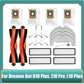 Резервни части за Dreame Bot D10 Plus RLS3D, Z10 Pro, L10 Plus Робот вакуум основна странична четка Hepa филтър моп прах чанта