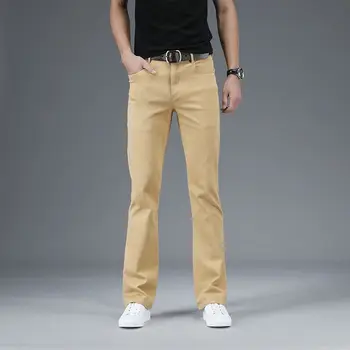 Класически бизнес ежедневни дънки мъже 2023 Нова мода тънък участък дънкови панталони мъжки висококачествени луксозни панталони мъжко облекло U03