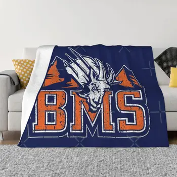 BMS - Синьо планинско държавно одеяло покривка на леглото за зимата