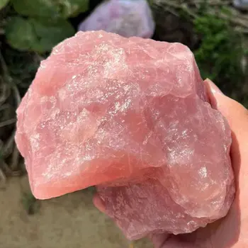 100% естествен розов розов кварцов камък сурови кристални камъни лечебен минерален образец суров груб кварцов розов кристал чакра камък 1бр