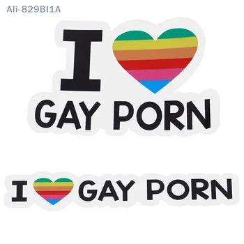 Обичам гей порно секс ЛГБТ лесбийки смешно кола броня винил стикер велосипеди стикери