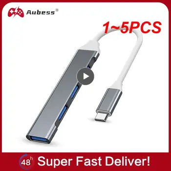 1~5PCS 3.0 Hub USB хъб 4 порта високоскоростен тип c сплитер 5Gbps за PC компютърни аксесоари Multiport HUB 4 USB 3.0 2.0 портове