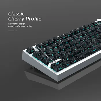Двоен изстрел Keycap PBT Backlit Keycaps,Dye-Sub Cherry Profile Keyboard Keycap for Cherry Gateron MX Switches Механична клавиатура