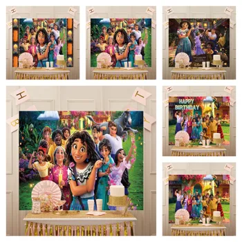 Disney Princess Camiro Isabella Mirabel Encanto Antonio Happy Birthday Party Decorations Photography Backdrops Girls Background