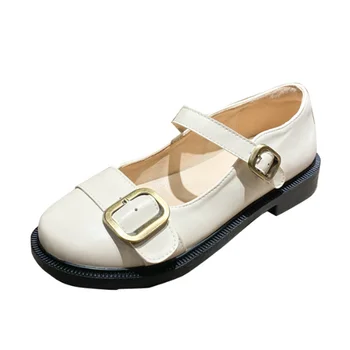 Нови модни обувки за жени мокасини Дамски плосък ток Лолита Мери Джейн обувки JK ежедневни обувки катарама Zapatos De Mujer