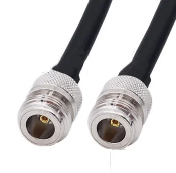 RG58 кабел N женски към N женски коаксиален конектор WiFi антена разширение Pigtail джъмпер кабел