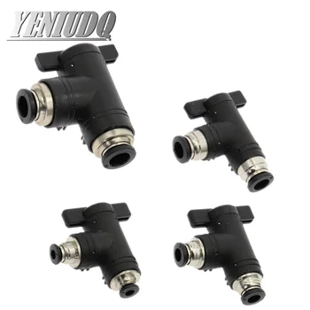 пневматичен BUL 4mm 6mm 8mm 10mm 12mm Push In Quick Joint Connector Hand Valve To Turn Switch Manual Ball Current Limiting Black