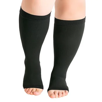 1Pair вена отглеждане еластични чорапи подкрепа крак пищял чорапи умора облекчение крак топло компресия теле ръкав чорап