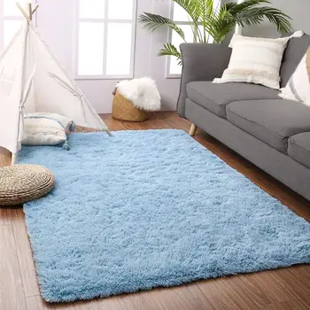 MiRcle сладък нов син килим за хол плюшени килим легло стая етаж пухкави постелки Начало декор килими меки кадифени килими детска стая