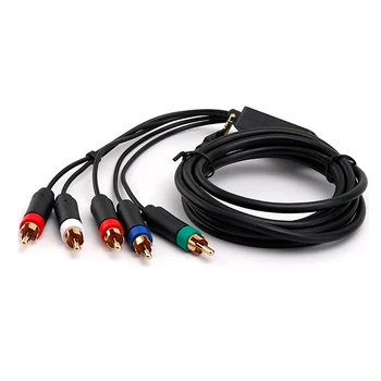 Висококачествен 1.8m компонент Аудио видео AV кабел за PSP 2000/3000 черен