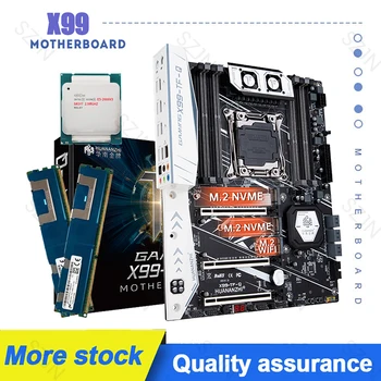 X99 дънна платка Combo X99 TF Q Kit с Xeon E5 2666 V3 2x32GB DDR3 ECC REG 1866MHz Поддръжка на паметта M2 NVME SATA