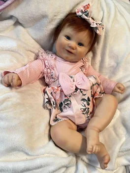 50CM Мади прероден малко дете момиче кукла 3D кожата тон множество слоеве живопис видими вени Bebe прероден за момиче