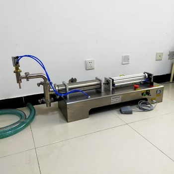  Автоматична пълнителна конвейерна лента Единична глава машина за пълнене с течност може да усети висока точност висока температура и устойчивост на топлина