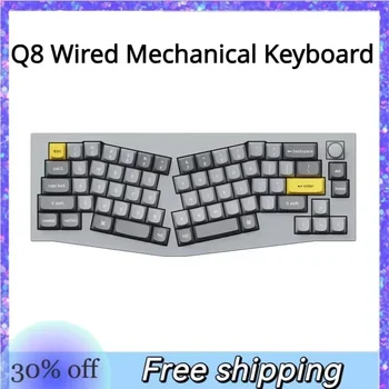 Q8 клавиатура Алис подредба CNC алуминиево тяло независима сателитна ос поддържа QMK &VIA клавиатура с отворен код за промяна на клавиша