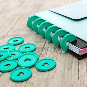 1pcs 24MM DIY подвързване Dics гъби свързващо вещество пръстен бележник пластмасови хлабав пластмасов диск ключалката хартия клип пръстен свързващо вещество