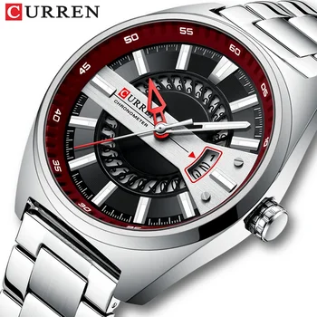 CURREN 8403 Мъжки часовници Топ луксозна марка кварцов часовник от неръждаема стомана Мъжки водоустойчив спортен часовник Relogio Masculino